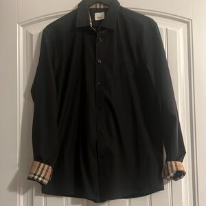 Burberry Sherwood Monogram Motif Slim Fit Stretch Poplin Button-Up Shirt…